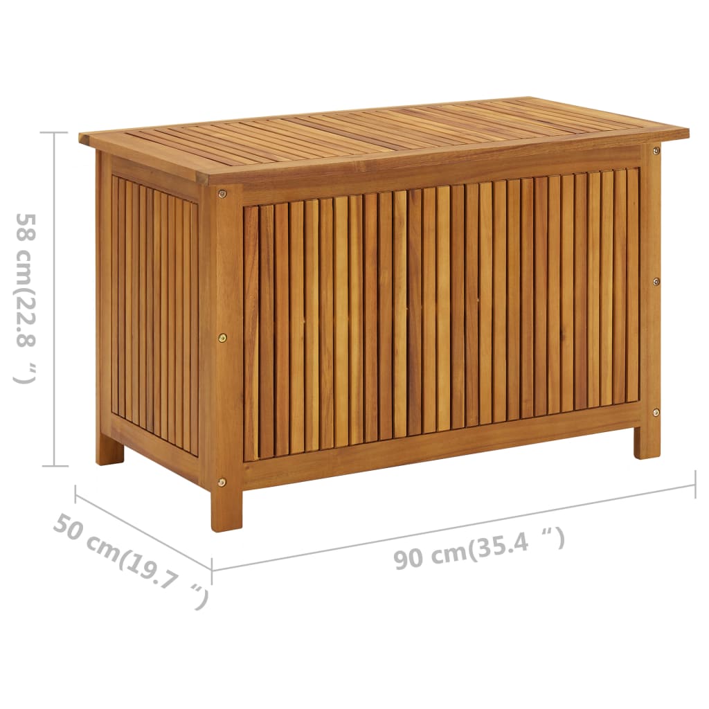 vidaXL Garden Storage Box 60x50x58 cm Solid Acacia Wood