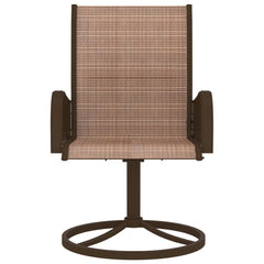 vidaXL Garden Swivel Chairs 2 pcs Textilene and Steel Brown