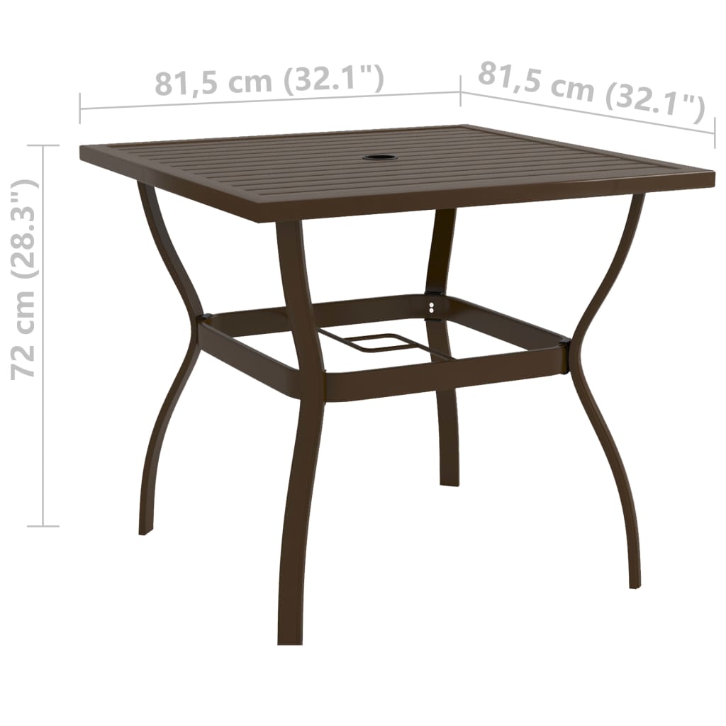 vidaXL Garden Table Anthracite 81.5x81.5x72 cm Steel