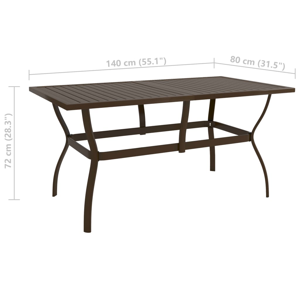 vidaXL Garden Table Anthracite 190x80x72 cm Steel