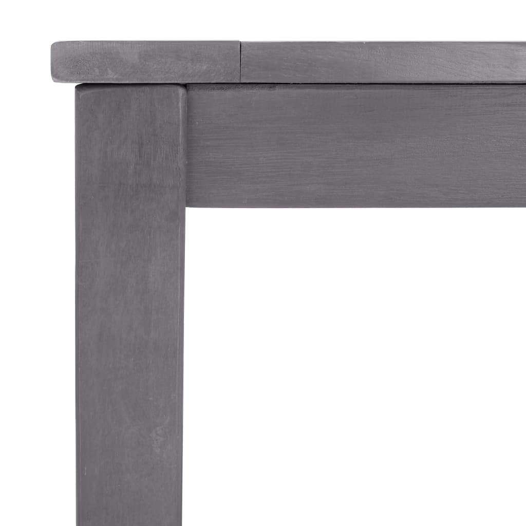 vidaXL Garden Table Grey Wash 140x80x74 cm Solid Acacia Wood