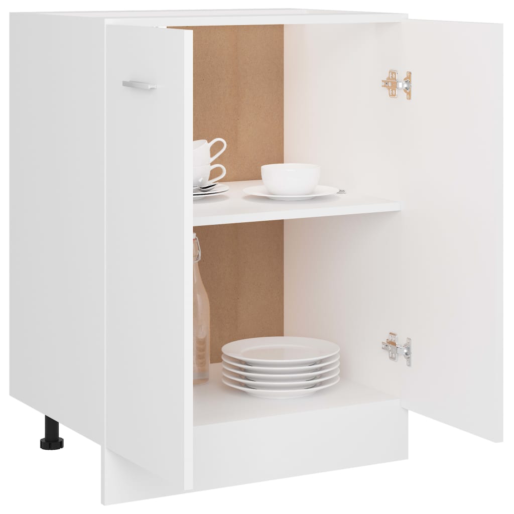 vidaXL Bottom Cabinet Black 60x46x81.5 cm Engineered Wood