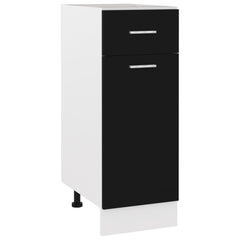 vidaXL Drawer Bottom Cabinet Lyon Black 40x46x81.5 cm Engineered Wood