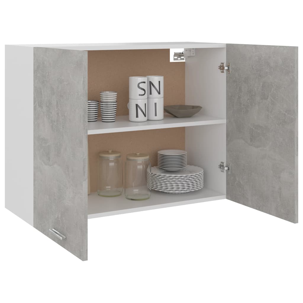 vidaXL Hanging Cabinet Lyon Black 80x31x60 cm Engineered Wood