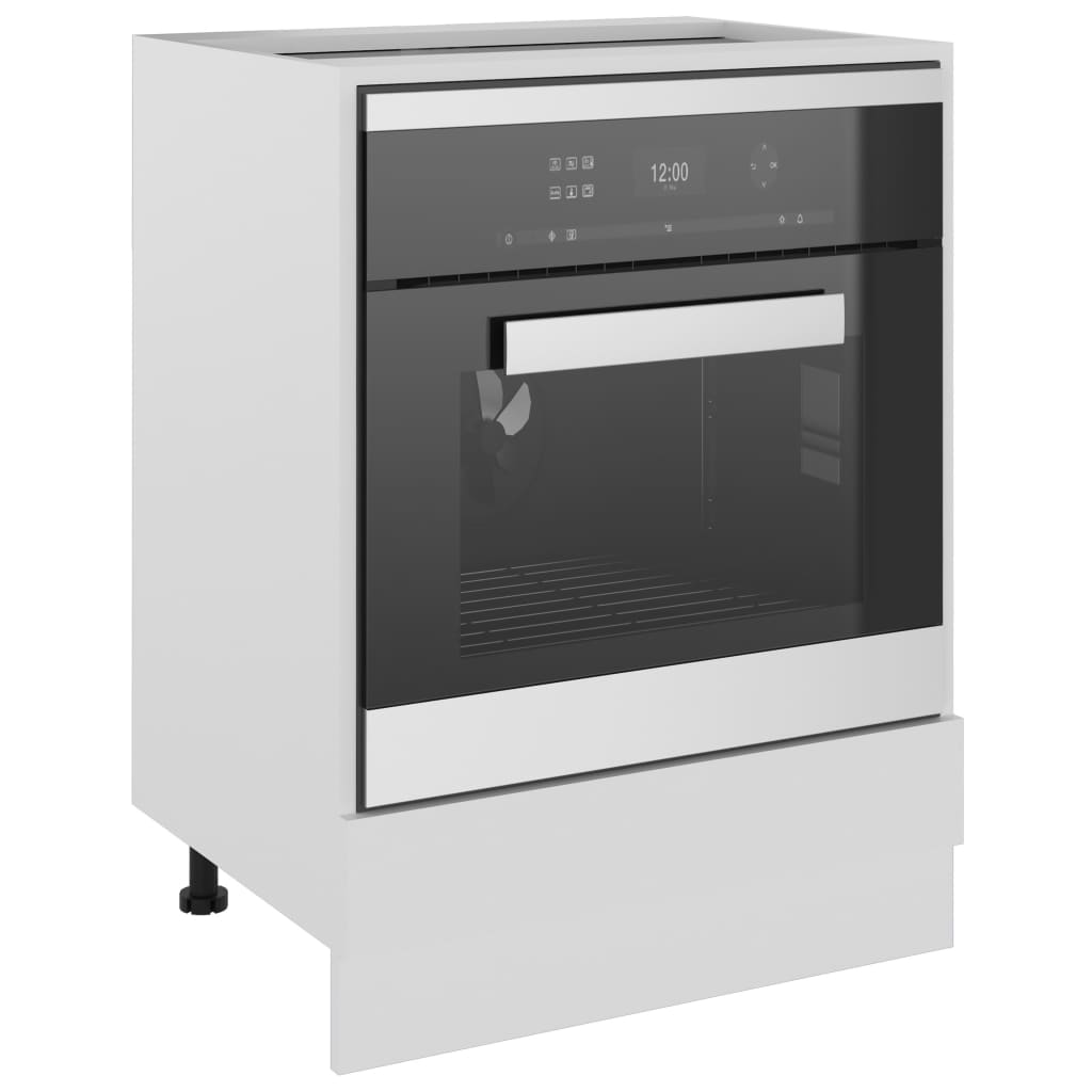 vidaXL Oven Cabinet Riga Black 60x46x81.5 cm Engineered Wood