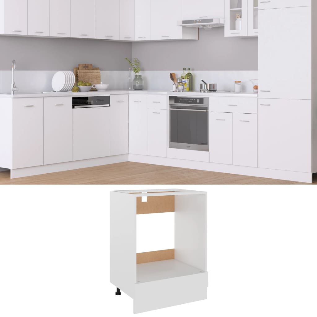vidaXL Oven Cabinet Riga Black 60x46x81.5 cm Engineered Wood