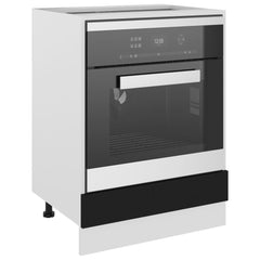 vidaXL Oven Cabinet Riga Black 60x46x81.5 cm Engineered Wood