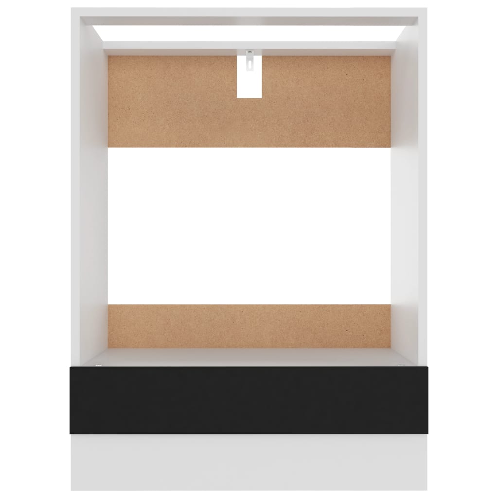 vidaXL Oven Cabinet Riga Black 60x46x81.5 cm Engineered Wood