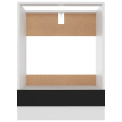 vidaXL Oven Cabinet Riga Black 60x46x81.5 cm Engineered Wood