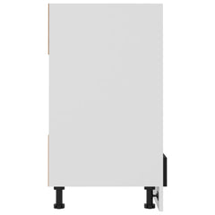 vidaXL Oven Cabinet Riga Black 60x46x81.5 cm Engineered Wood