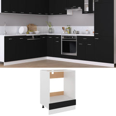 vidaXL Oven Cabinet Riga Black 60x46x81.5 cm Engineered Wood