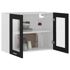 vidaXL Hanging Glass Cabinet Lyon Black  60x31x60 cm Engineered Wood
