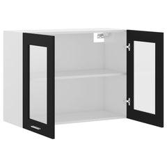 vidaXL Hanging Glass Cabinet Lyon Black  60x31x60 cm Engineered Wood