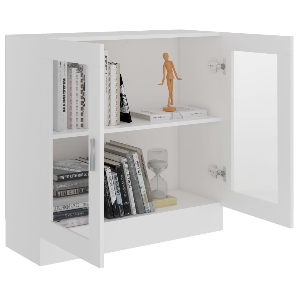 vidaXL Vitrine Cabinet White 82.5x30.5x80 cm Engineered Wood