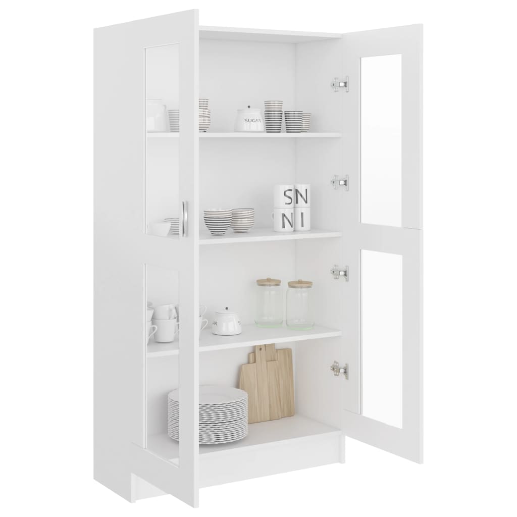 vidaXL Vitrine Cabinet Black 82.5x30.5x150 cm Engineered Wood