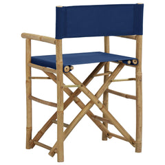 vidaXL Folding Director's Chairs 2 pcs Green Bamboo and Fabric