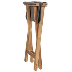 vidaXL Folding Chairs 2 pcs Solid Teak Wood and Fabric Cream White