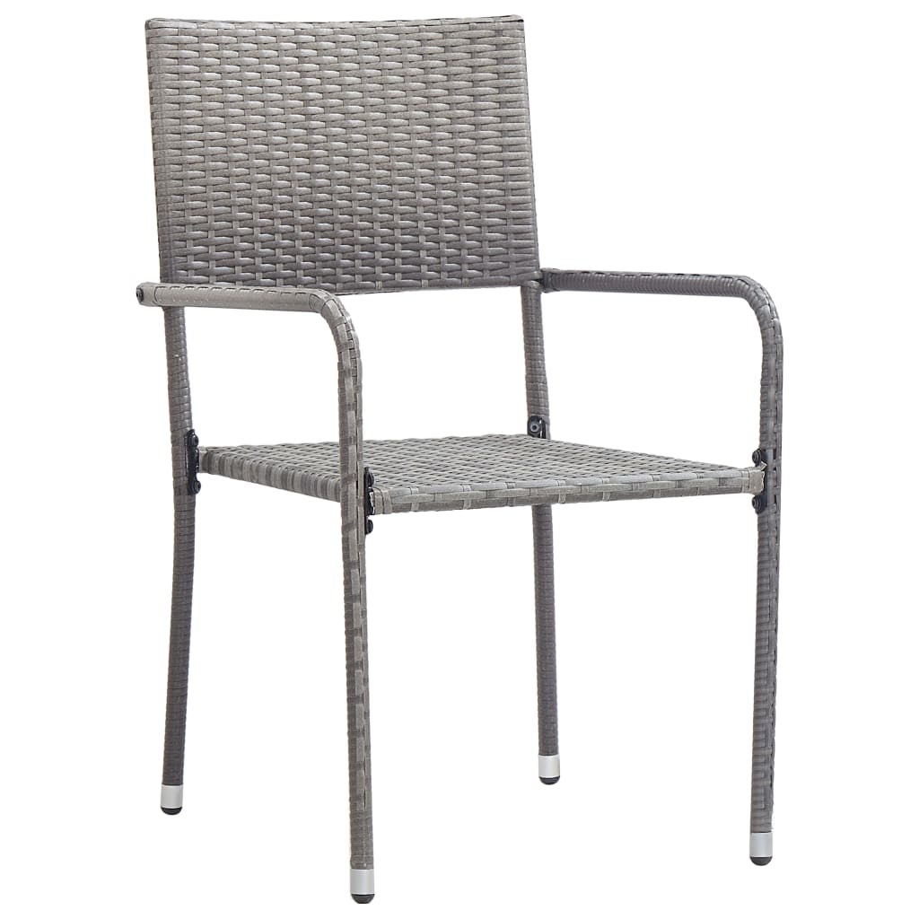 Outdoor Dining Chairs 4 pcs Poly Rattan