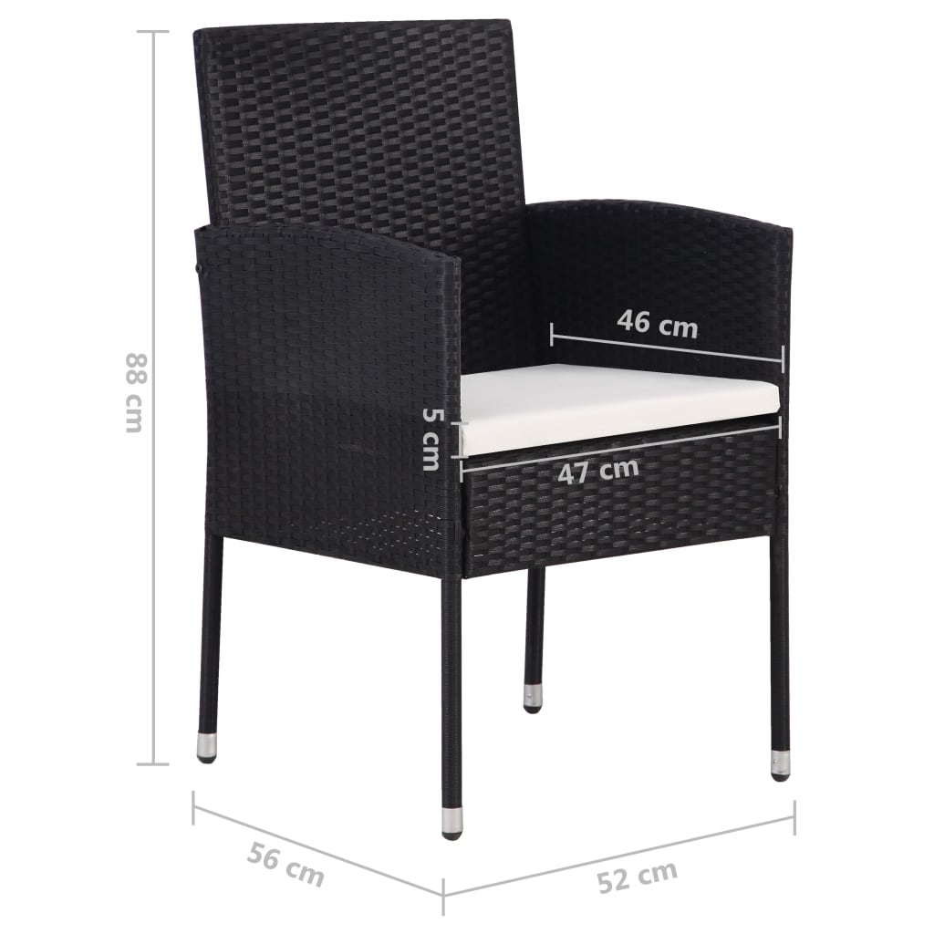 Garden Chairs 4 pcs Poly Rattan