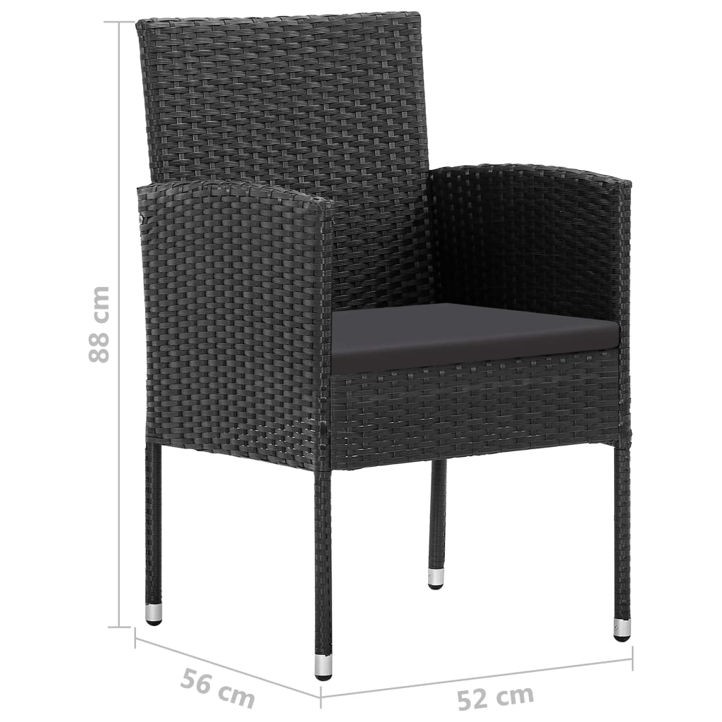 Garden Chairs 4 pcs Poly Rattan