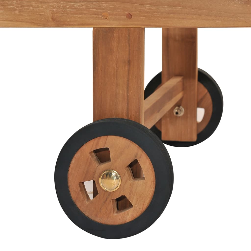 vidaXL Sun Lounger Solid Teak Wood
