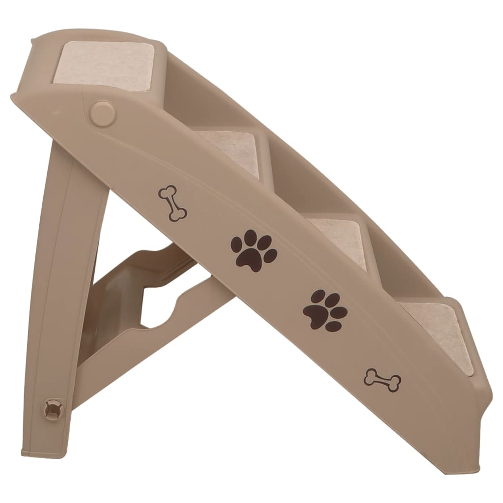 vidaXL Folding Dog Stairs Black 62x40x49.5 cm