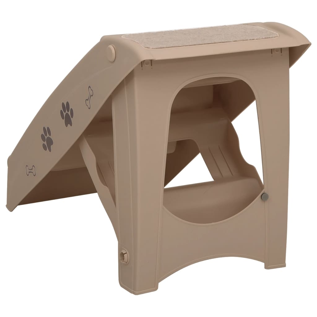 vidaXL Folding Dog Stairs Black 62x40x49.5 cm