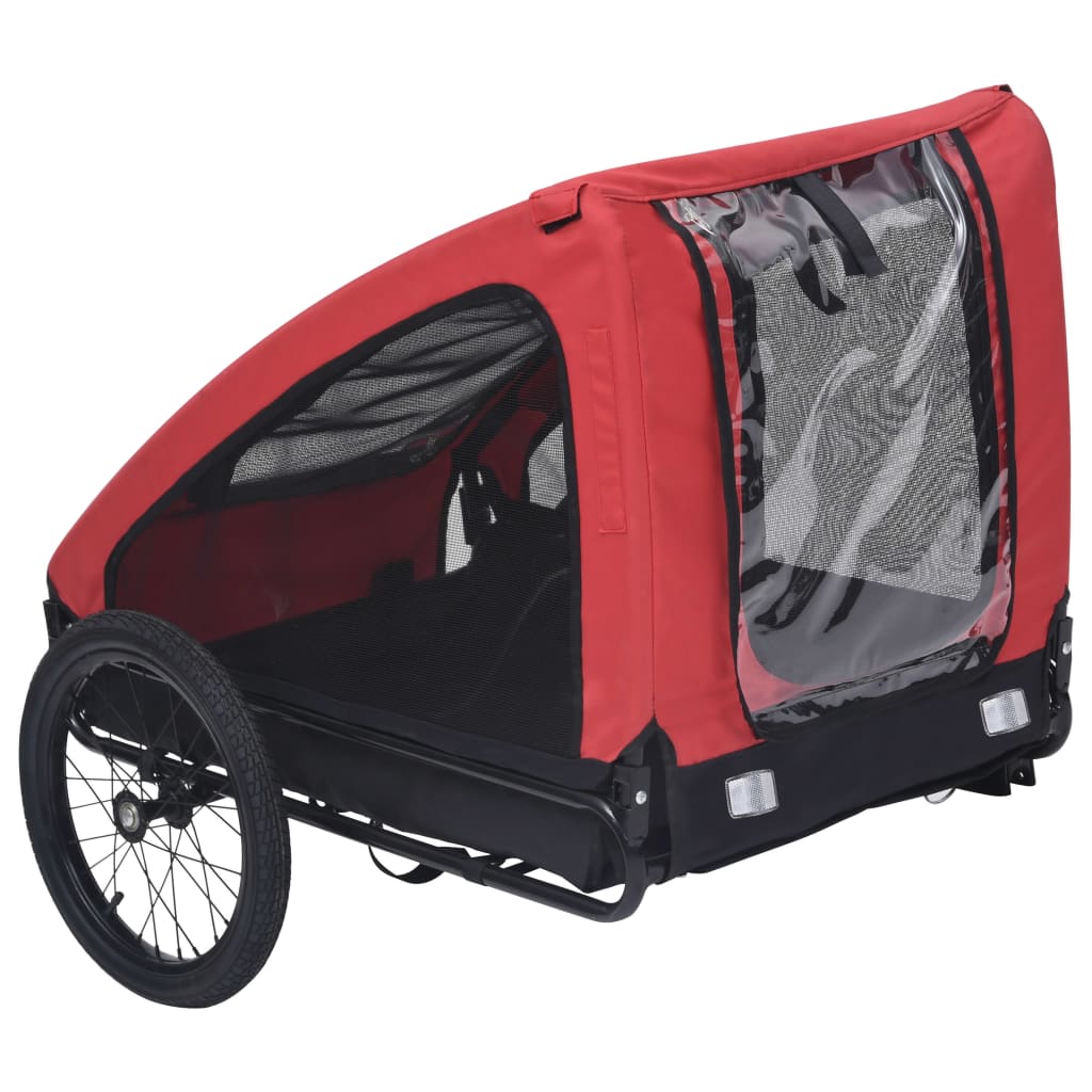 vidaXL Pet Bike Trailer Blue and Black