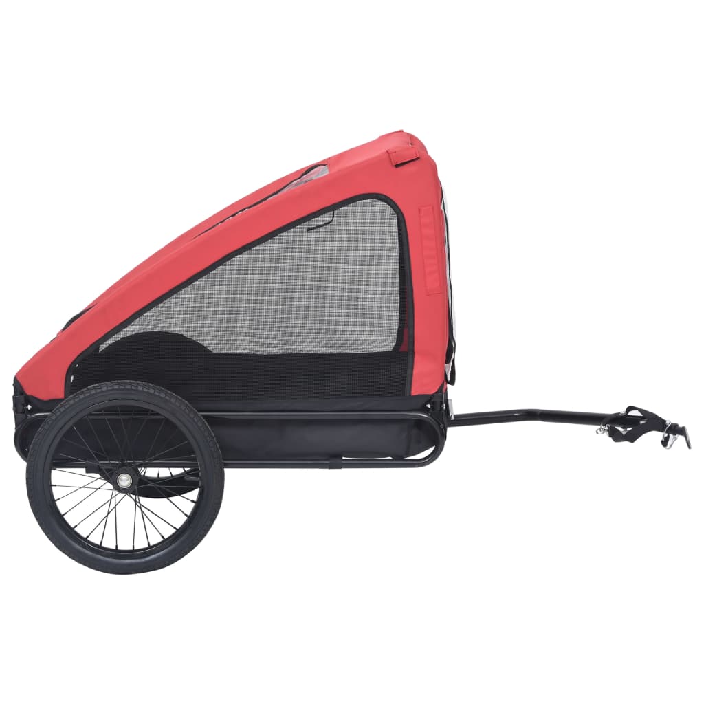 vidaXL Pet Bike Trailer Blue and Black