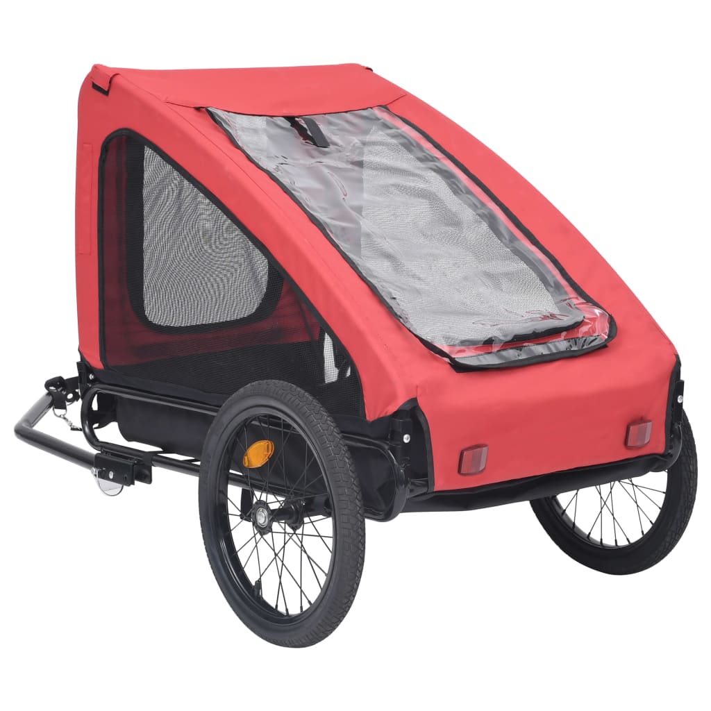 vidaXL Pet Bike Trailer Blue and Black