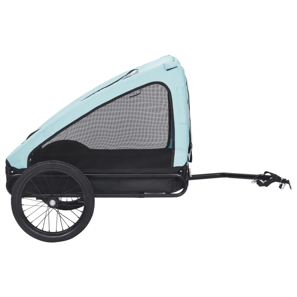 vidaXL Pet Bike Trailer Blue and Black