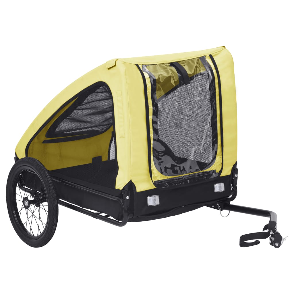 vidaXL Pet Bike Trailer Blue and Black