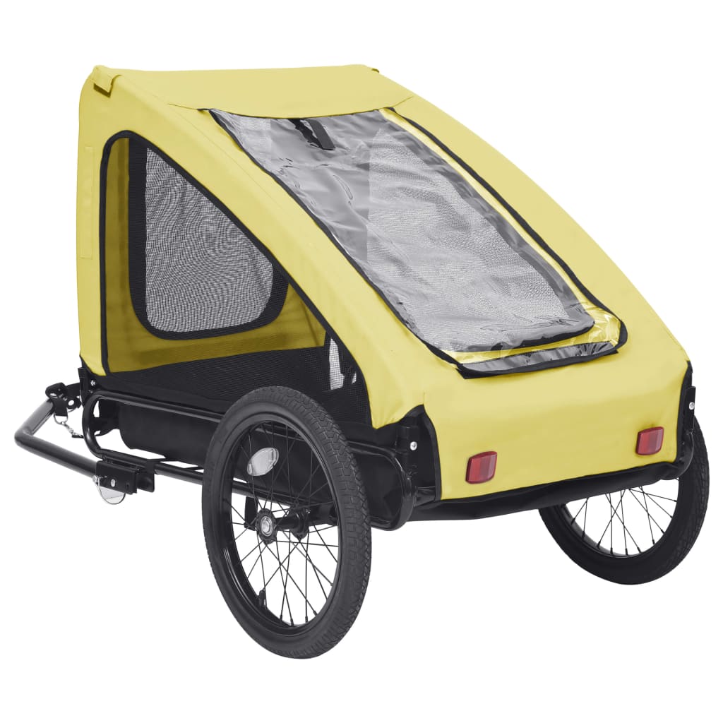 vidaXL Pet Bike Trailer Blue and Black