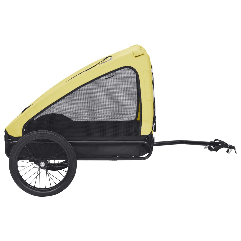 vidaXL Pet Bike Trailer Blue and Black