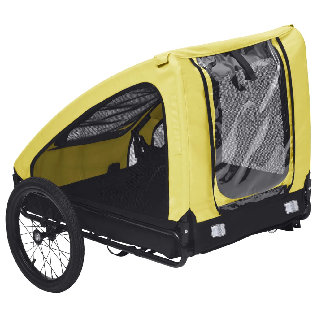 vidaXL Pet Bike Trailer Blue and Black