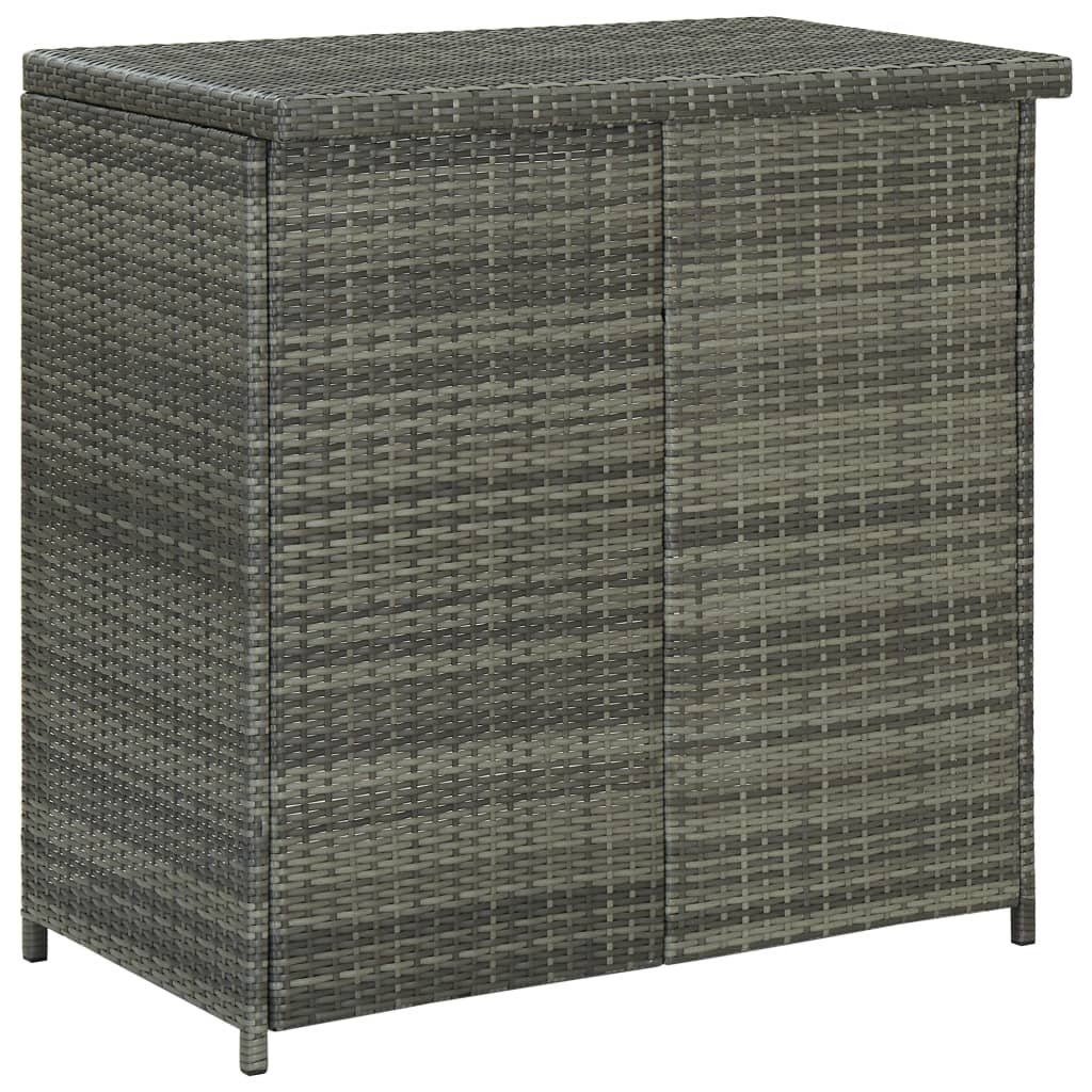 vidaXL 3 Piece Bar Set Poly Rattan Grey