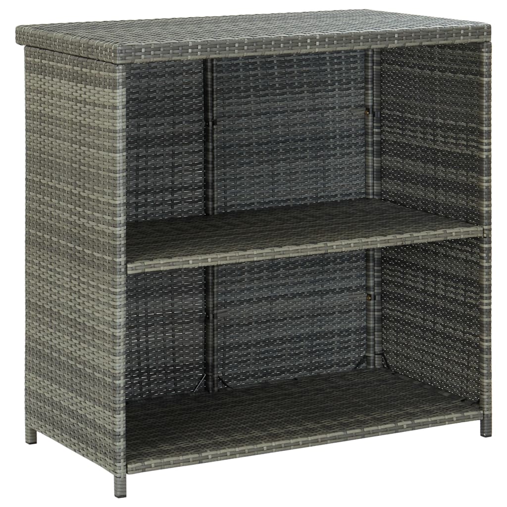 vidaXL 3 Piece Bar Set Poly Rattan Grey