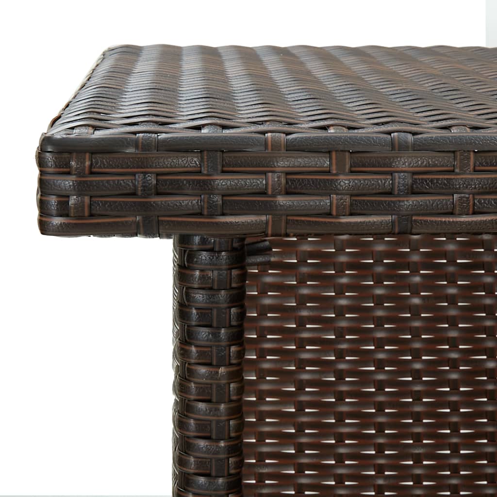 vidaXL Corner Bar Table Black 100x50x105 cm Poly Rattan