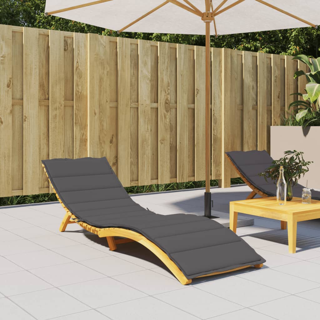 vidaXL Sun Lounger Cushion Anthracite 186x58x4cm Oxford Fabric