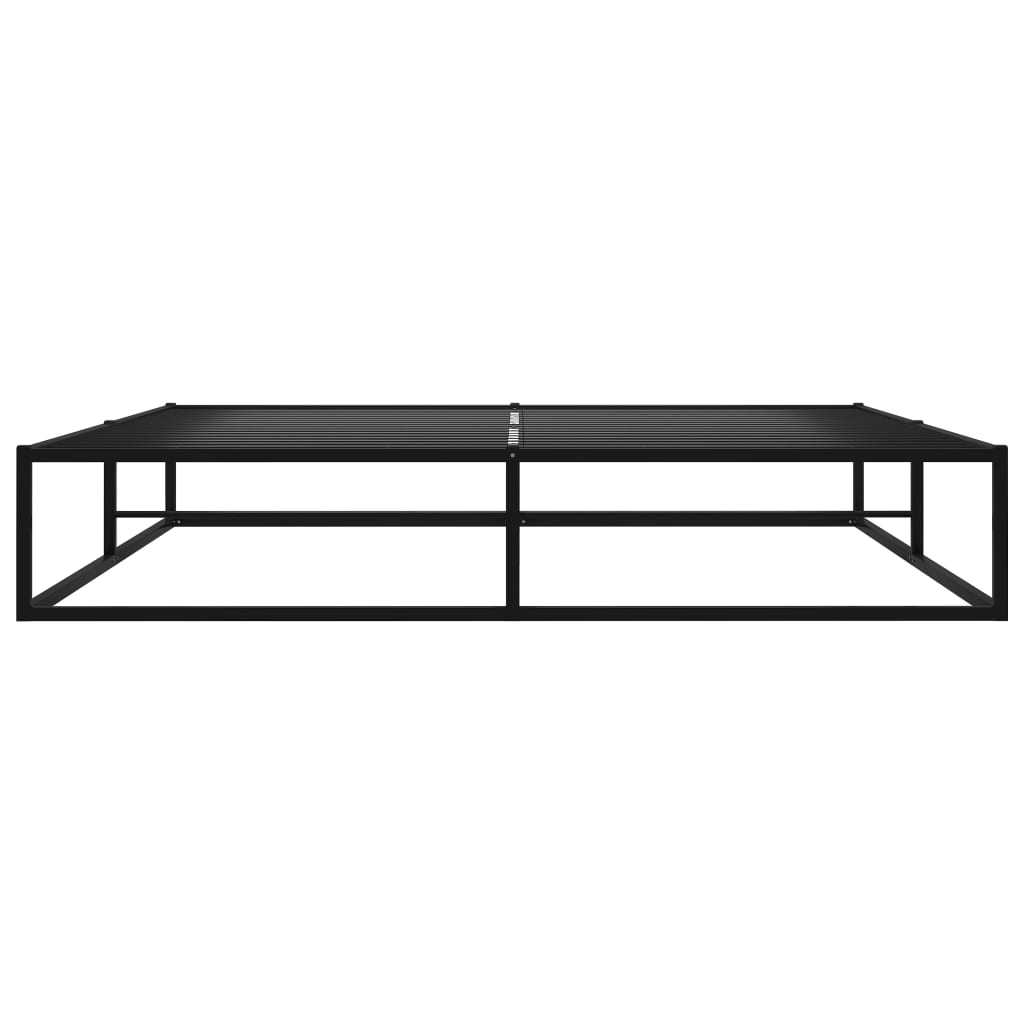 vidaXL Bed Frame without Mattress Black Metal 140x200 cm