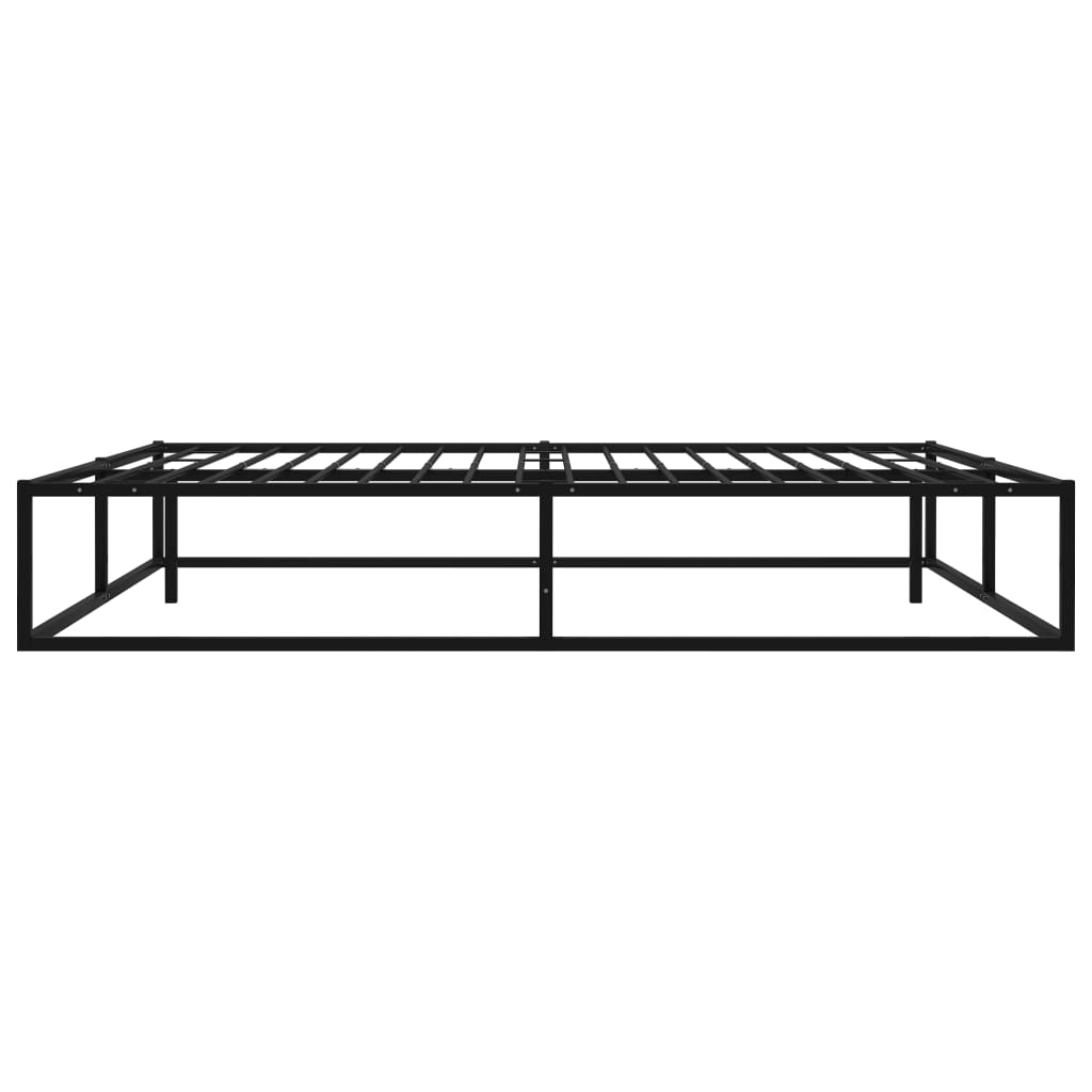 vidaXL Bed Frame without Mattress Black Metal 140x200 cm