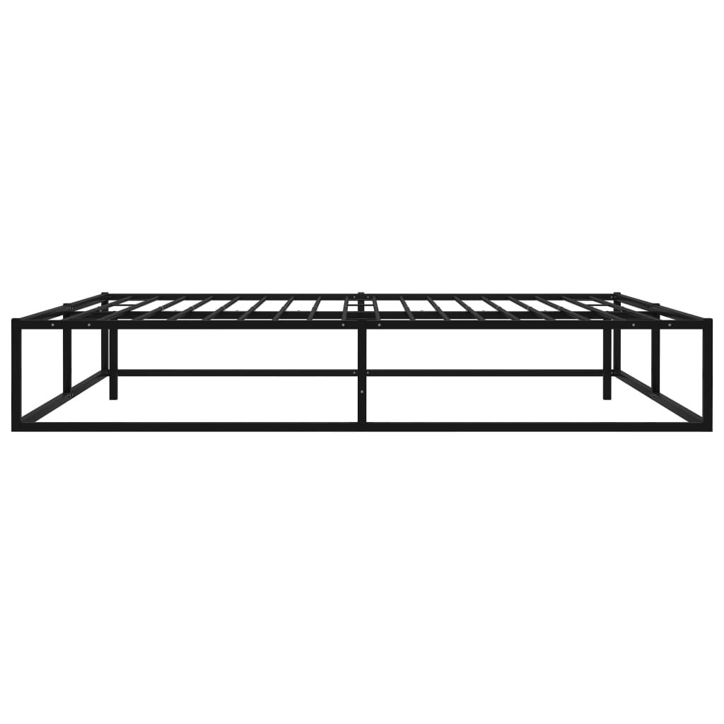 vidaXL Bed Frame without Mattress Black Metal 140x200 cm