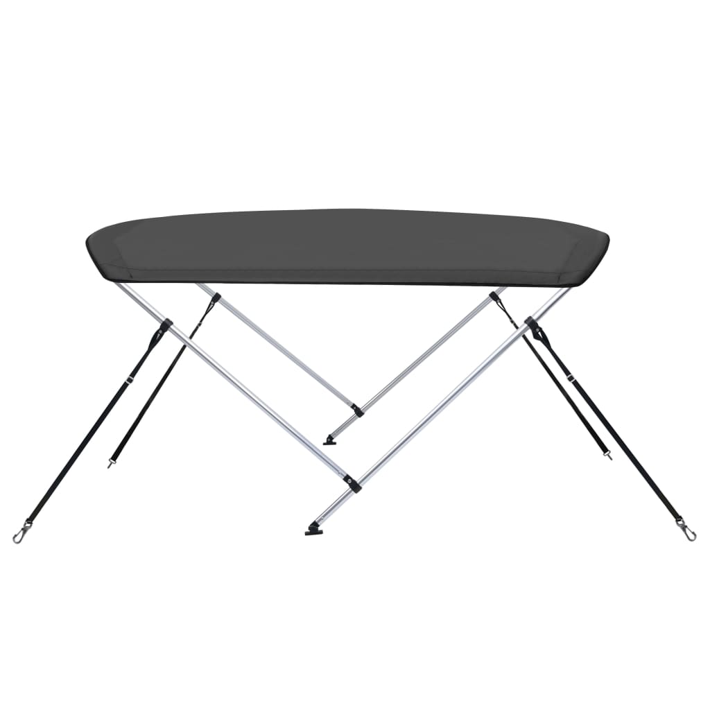 vidaXL 2 Bow Bimini Top Anthracite 180x150x110 cm