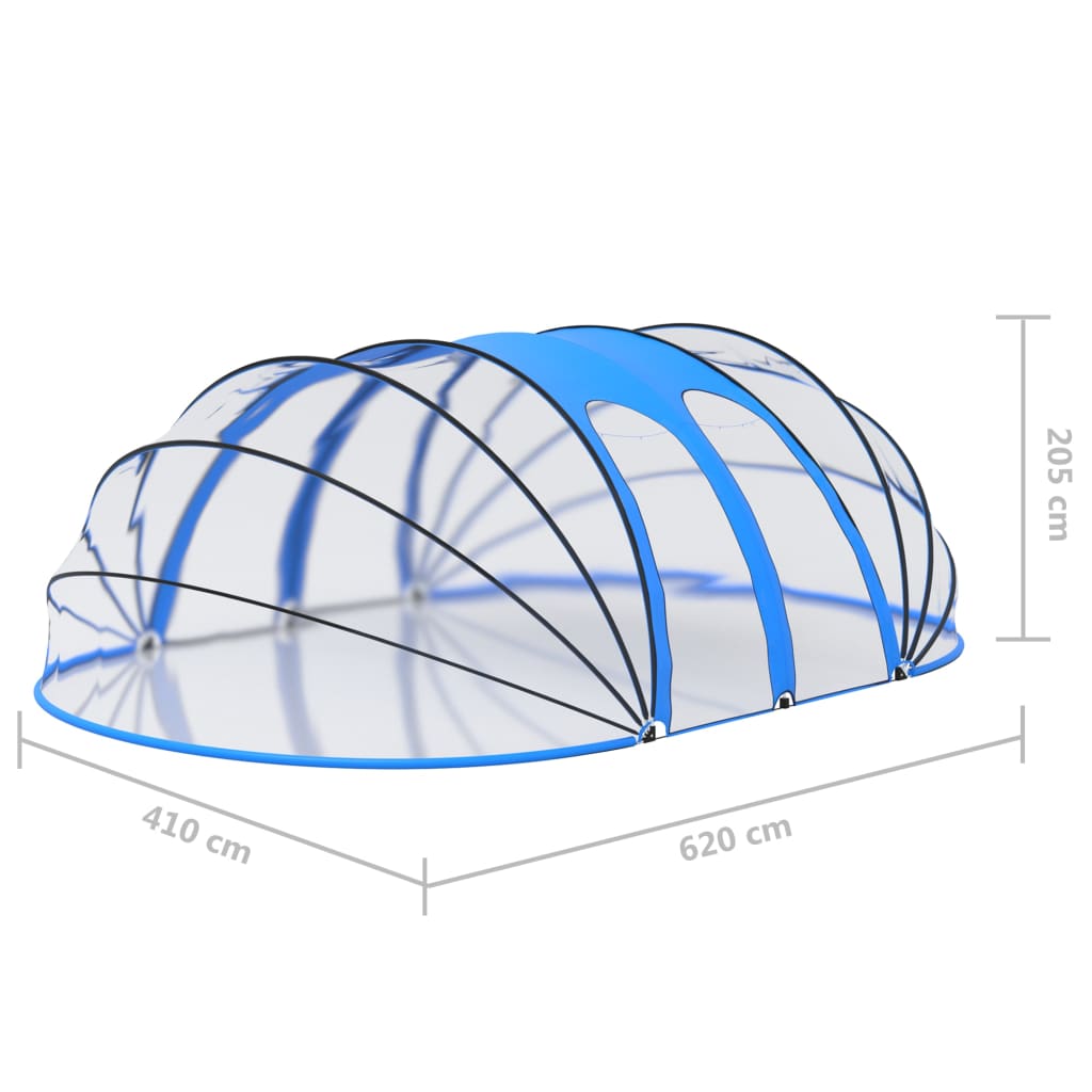 vidaXL Pool Dome Oval 620x410x205 cm