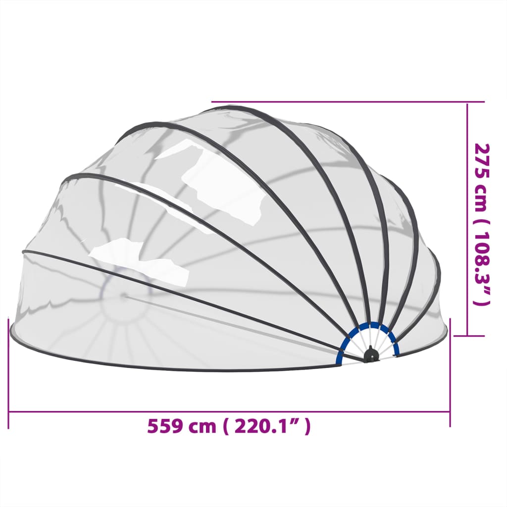 vidaXL Pool Dome 559x275 cm