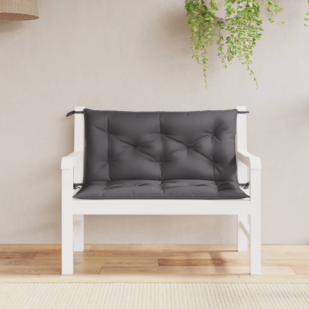 vidaXL Garden Bench Cushion Anthracite 100x(50+50)x7cm Oxford Fabric
