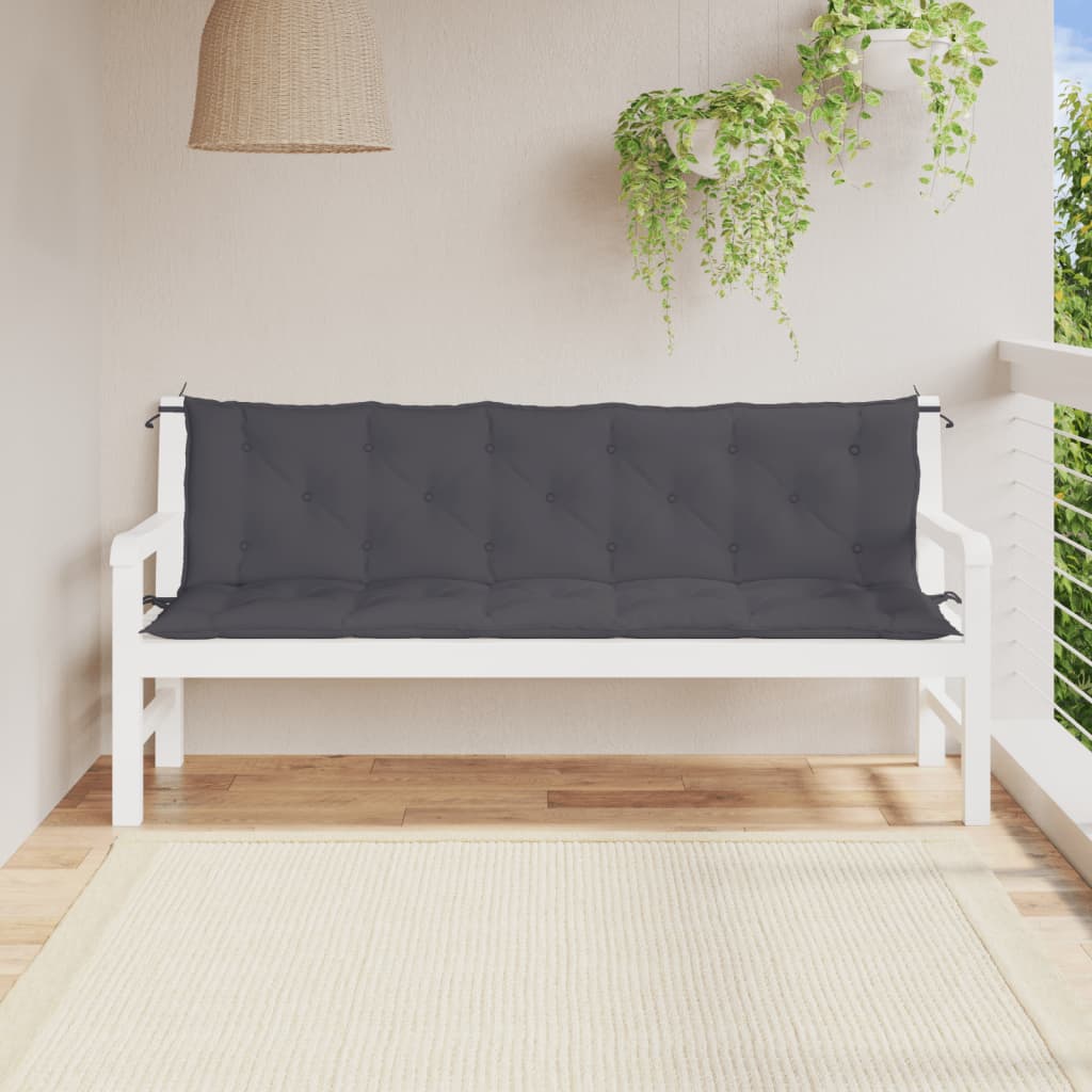 vidaXL Garden Bench Cushion Anthracite 100x(50+50)x7cm Oxford Fabric