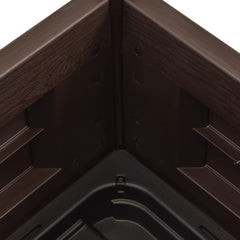 vidaXL Garden Raised Bed PP Anthracite 43x43x35 cm