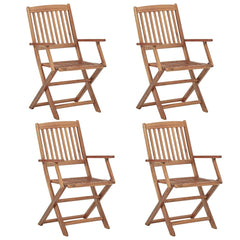 vidaXL Folding Outdoor Chairs 2 pcs Solid Acacia Wood