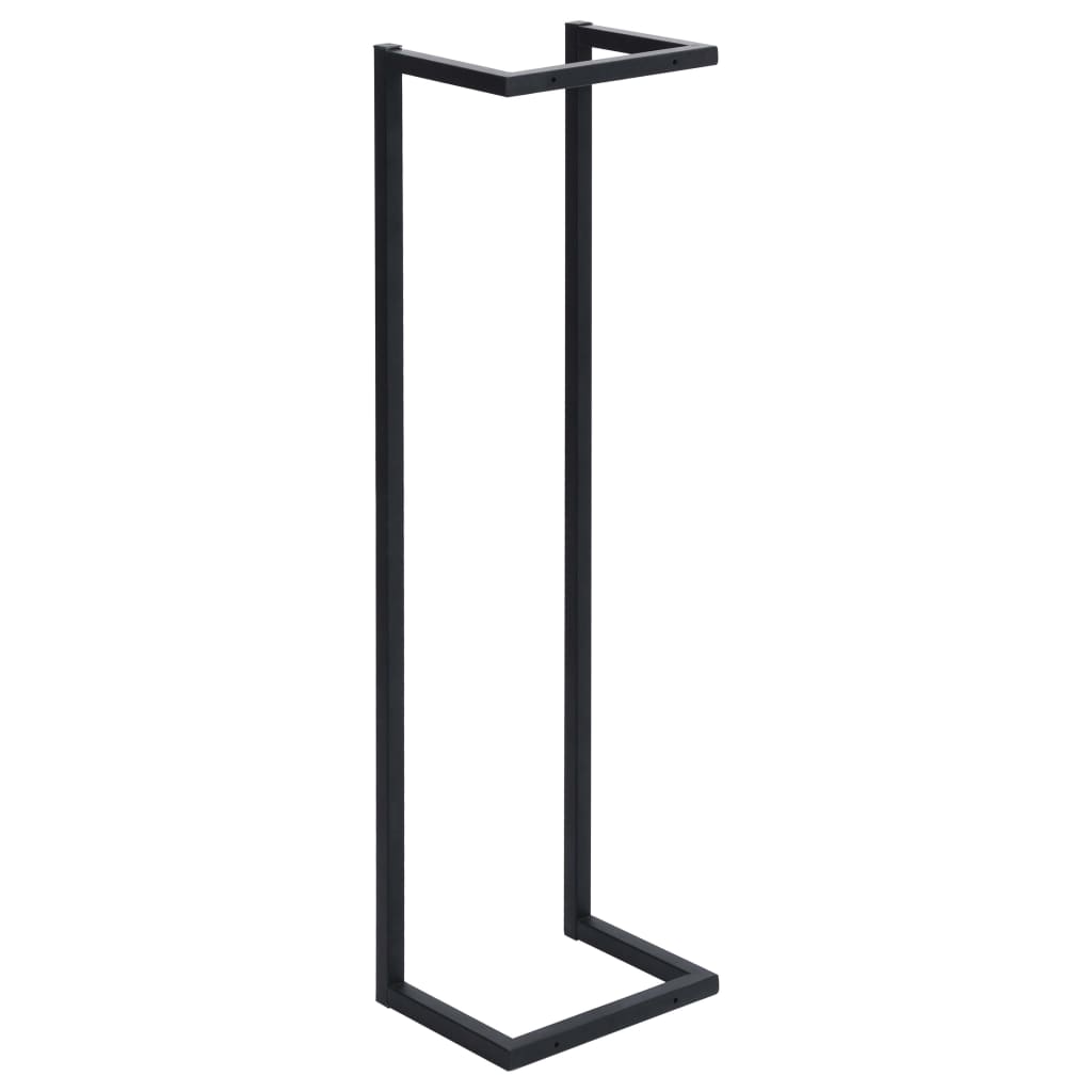 vidaXL Towel Rack Black 25x20x95 cm Iron